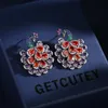 Stud 2022 Fashion Vintage Peacock Stud Earrings with Bling Zircon Stone Ladies Luxury 925 Silver Needle Earing Banquet Party Jewelry