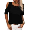 Damenblusen Hemden 4XL 5XL Weiße Hemden Frauen Oversize Tops Damenbluse Sexy Mode Kalte Schulter Kurzarm Kleidung Blusas Mujer De Moda 230520