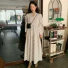 Casual Kleider Korobov In Für Frauen 2023 Französisch Elegante Roben Koreanische Chic Herbst V-ausschnitt Floral Design Mode Vestidos De Mujer