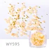 Nail Art Decorations Color-Changed Flower Decors 5petals Japanese Resin Macaroon Florets UV Mix 3D Accessory Kit 3 6mm DecorationNail