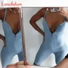 Mumins femininos Rompers Backless Bodycon Playcon Mulheres Sexy Spaghetti Strap Rodbed Cami Gumpsuit Shorts Pink Zip Up Party Club Romper 230520