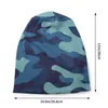 Beralar Mavi Camo Bonnet Şapka Örgü Şapkalar Sokak Kafataları Beanes Multicam Askeri Erkekler Kadınlar Yetişkin Yaz Sıcak Baş Sargı Kapağı
