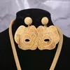 Ketting oorbellen set Wando Dubai sieraden 24k gouden kleur bruiloft voor damesaccessoires