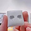 Pandora için Köpüklü Ginkgo Yaprak Saplama Küpe Otantik Sterling Silver Party Mücevher Tasarımcı Küpe Seti Kadın Kızkardeşler Hediye Orijinal Kutu ile Sevimli Küpe