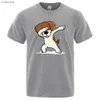 Men's T-Shirts Hip Hop Cool Dog Hip Hop Printed Men's T Shirts Crewneck S-XXXL Clothing Loose Breathable Tshirt Man Casual Summer Tee Shirt