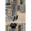 Jupes mode coréenne paillettes conception longue pour les femmes toutes les saisons dames décontracté Streetwear Match Sexy jupe Midi goutte 23519 230519