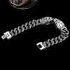 Bracelets 12.8mm Cuban Chain Snake Bracelet Ancient Egyptian Style Bracelet For Men and Women High Quality Stainless Steel