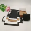Zurück 100pcs schwarz/weiß/Kraftpapier für Verpackung von Ohrring Jewlery Box Geschenkkarton DIY Juwely Display Aufbewahrungspackungspackung