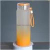 Tumblers süblimasyon su şişesi 500ml buzlu cam şişeler gradyan boş bardak bırakma deseninde ev bahçe mutfak yemek bar dri dhjhp