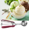 Glassverktyg Scoop Stainless Steel Cookie Dough Spoon Fruit Potato Watermelon Digging Ball Spring Handtag Kök Tillbehör 230520