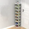 Annan hushållsorganisation Simple Folding Shoe Rack DIY Assembly Stapelbar plasthylla Space Saving Home Badrum Dorm förvaringsskåp 230520