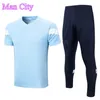 2023 Man Tracksuit City Haaland Half Zip Training Suit Men Kids 22 23 24 Nieuwe Sportswear Sportswear voetbaljongens Girls Survatment Foot Chandal Futbol Sweatshirt Tops