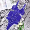 Lingerie s vente chaude sous-vêtements sexy gaze beau diamant taille en plastique fendu uniforme séduisant