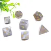 Koraliki Naturalne kamienie ręcznie rzeźbione zestawy kostek wielościennych uzdrawianie kryształowe lochy i smoki stołowe Roll gier Gry Game Prezent rzemieślniczy