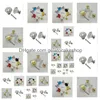 Poignées Poignées 30Mm Diamant Cristal Boutons De Porte En Verre Der Cabinet Meubles Poignée Bouton Vis Accessoires Drop Delivery Home Garden Dht45