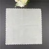 Lot de 12 Serviettes de Table Fshion 4040 CM Dîner Blanc Irlandais 100 Lin Thé avec Bords Festonnés Brodés de Couleur 230519