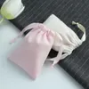 Boxes 50 Velvet Jewelry Small Gift Bags Mini Size 7X9cm Drawstring Packaging Organizer Pouch For Girl Wedding Favor Candy Goodie Bag