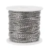 Polish 10m Stainless Steel Cuban Link Chains Chunky Curb Chains Twisted Chains Necklace For DIY Jewelry Chokers Bracelet Making