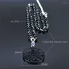 Naszyjniki wiszące czarne nekronomicon ze stali nierdzewnej kryształowy koralik sataniczny lovecraft cthulhu Patsatanic Jewelry N3546S07