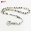 Bangle Tasbih Novas variedades de ágata branco dentro de preto ágata de oração muçulmana miçanidade islâmica acessórios misbaha jóias turcas eid presente