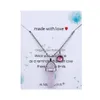 Pendant Necklaces Natural Stone Glass Stainless Steel Chain Necklace For Women Mticolor Birthstone Adjustable With Gift Drop Deliver Dh9Tt