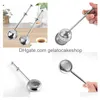 Çay Infusers 50 PCS Paslanmaz çelik çaydanlık süzgeç topu şekli itme stili infüzer örgü filtresi Yeniden kullanılabilir metal alet aksesuarları damla de dhiel