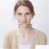 Dangle Chandelier High Quality Knotted Circle Hoop Earring For Women Girls Stianless Steel Gold Plating Round Fashion Jewelry Gift Dhi72