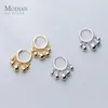 Huggie Modian Genuine 925 Sterling Silver Cute Tassel Little Beads Hoop Earring for Women Fashion Simple Earring Fine Jewelry Brincos