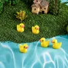 Novelty Items 200PCS Mini Resin Ducks Decoration Yellow Tiny Ducks Miniature Ornament for Fairy Garden Landscape Aquarium Dollhouse G230520