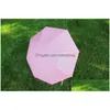 傘のキャンディカラーフロストソリッドハンドル傘マチック8骨PVCレインボードロップデリバリーホームガーデン家庭用雑種DHPIB
