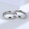 Parringar 925 Sterling Silver Couples Ring Set Light Polering Simple Ring for Woman Man Classic Engagement Wedding Jewelry Ring Circle 230519