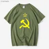 メンズTシャツメンズTシャツ2022新しいCCCPロシアTシャツメンズソビエトユニオンマン半袖TシャツモスクワメンズティーブランドOネックトップス