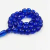 ブレスレット39beads Tasbih Blue Resin Kuwait Misbaha Prayerman's Accessories Abrab Jewelry Eid Gift for Islamicブレスレット