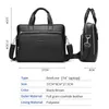 Briefcases BISON DENIM Men Bag Genuine Leather Briefcases14" Laptop Bag Men's Business Crossbody Bag Messenger/Shoulder Bag For Man N2333-3 230520