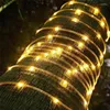 Cordes Moonlux 10m100LED Solaire LED Tuyau Guirlande Lumineuse Maison Extérieure Jardin Tube Lampe Vacances Noël Éclairage Décoratif