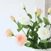 Kwiaty dekoracyjne 4pcs nawilżanie 2heads eusticka sztuczny prawdziwy dotyk wystrój domu dom ślubny stół imprezowy aranżacja kwiatowa