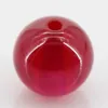 Crystal 5# OD Ruby Pearls Balls Insert Beads 10 Pack 416mm Insert Synthetic Corundum Red Quartz With Hole for Jewelry Making Supplies