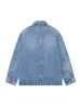 Женские куртки джинсовая куртка для женщин негабаритные джинсы Coate Corean Coats Spring Sment 2023 Blue Outwear Zatr