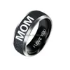 Band Rings Simple 8Mm Stainless Steel Love Dad Mom Son Daughter Decoration Family Ring Jewelry Gifts Drop Delivery Dhcpi