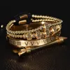 Bangle Luxury 4st/set rostfritt stål Arrow Armband Hip Hop Men smycken romerska nummer charm coola smycken för män pulseira bileklik