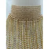 Halsband glänsande full strass tassel kändis mode choker halsband handgjorda lapptäcke metall justerbara hängsmycken för kvinnor