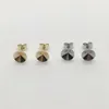 Polish SS39 Rivoli Earrings Findings 1122 8~14mm Austrian Crystal Copper Settings With 925 Needle Back For Jewelry DIY Making