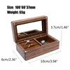 Boxes Vintage Ring Box Wooden Earring Storage Organizer Display Rectangle Shape Storage Box Jewelry Case Gift for Women Dropshipping