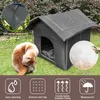 kennels pens Cat House with Waterproof Canvas Roof Thickened Cold-Proof Nest Kitty Shelter Cat Cave Pet House Cat Dog Tent Cabin G230520