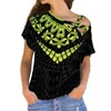 Koszulki damskie letnia tradycja meksykańska meksykańska bolesne bluzki pullover mody koszulka z nadrukiem na ramię krótkie rękawy ubrania