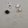 Componenti 50 pezzi 15mm clip per orecchio grande in metallo di rame con ganci colore oro base a pressione piatta clip per orecchio fai da te senza orecchino forato ricerca