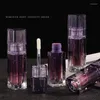 Storage Bottles Gradient Purple Lip Glaze Lipstick Tube Color Split Bottle Double Set 5ml Cosmetic Packaging