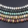 Crystal Ca 24pcs/Strand Natural Citrines Quartz Labradorit Stone Middle borrade dubbelpunkt Lösa pärlor för DIY -smycken