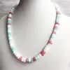 Collane Collana in pietra naturale morganite da 5 * 8 mm Fatta a mano con perline ovali piccole Gioielli di moda Miglior regalo per madre figlia