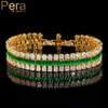 Bolek Pera Wysokiej jakości zielony CZ Luksusowy złoty kolor Big szeroki bransoletki dla kobiet dla kobiet Akcesoria biżuterii ślubnej B201